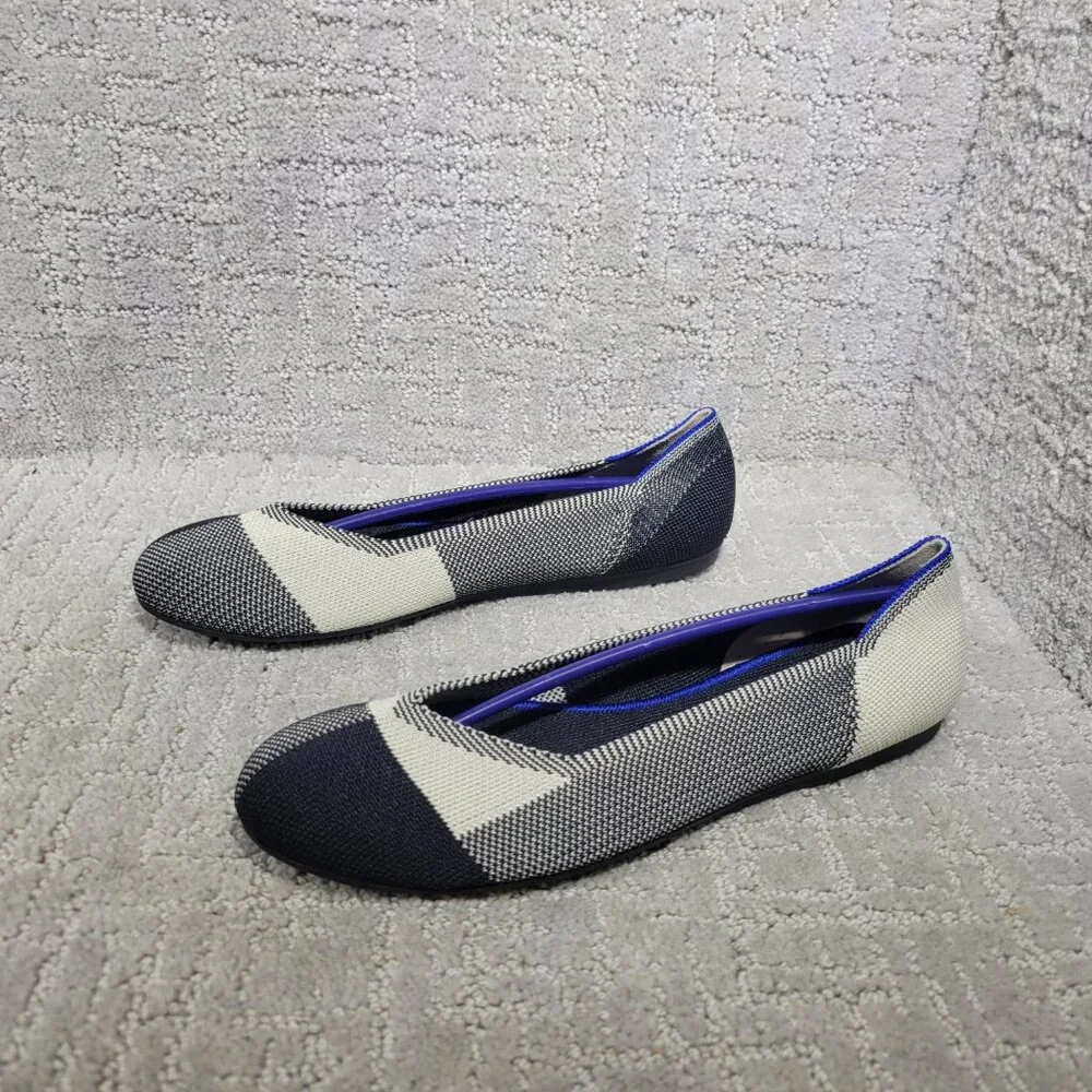 Rothy’s The Flat Cap Toe Black Slip On Round Toe Shoes Women's Size US 8, 9 - Picture 3 of 11